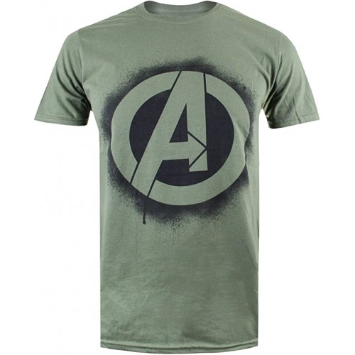 T-Shirt Avengers Marvel Verde Military, per adulti