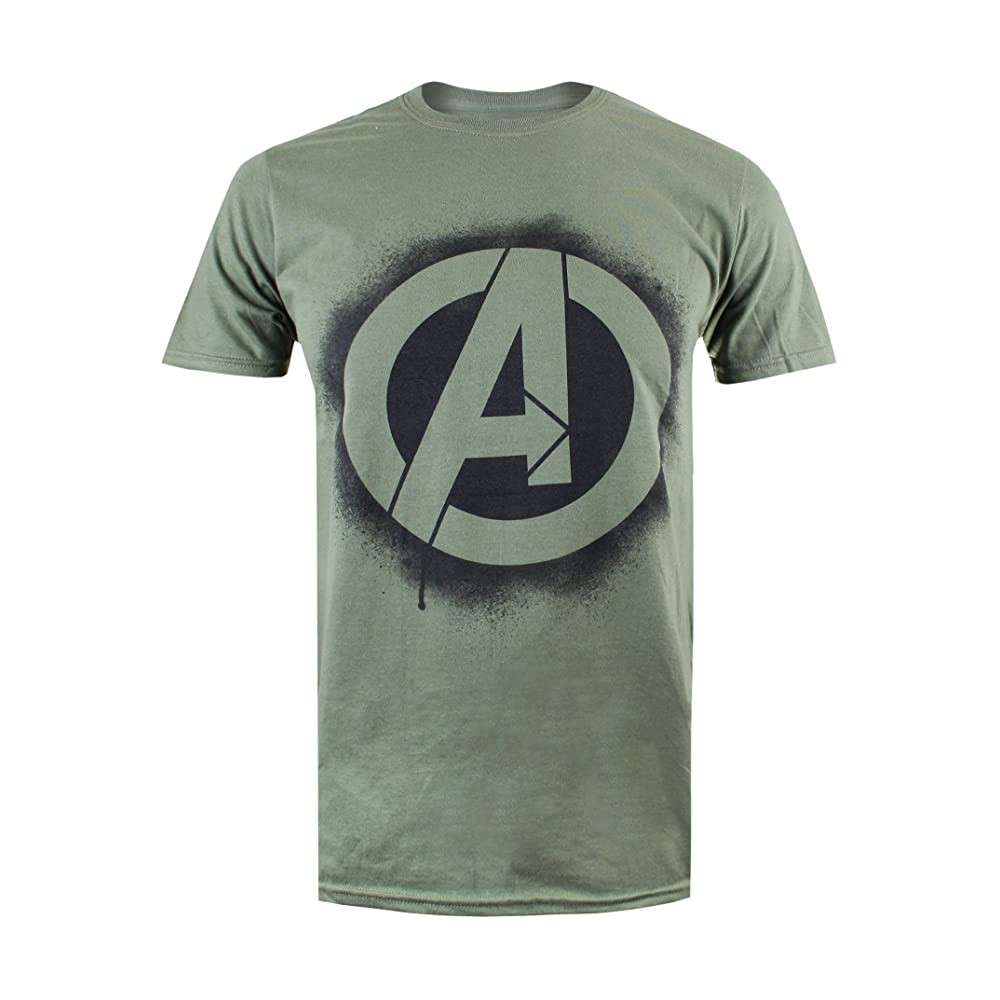 T-Shirt Avengers Marvel Verde Military, per adulti
