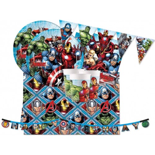 Kit compleanno 40 bambini Avengers, accessori per feste