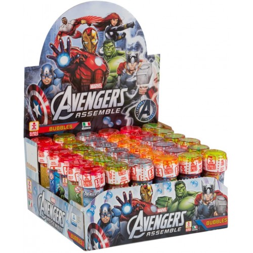 Espositore con 36 Bolle di Sapone Avengers Assemble, per bambini