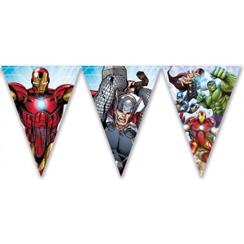 Festone Avengers, bandierine, decorative da 2,3 metri